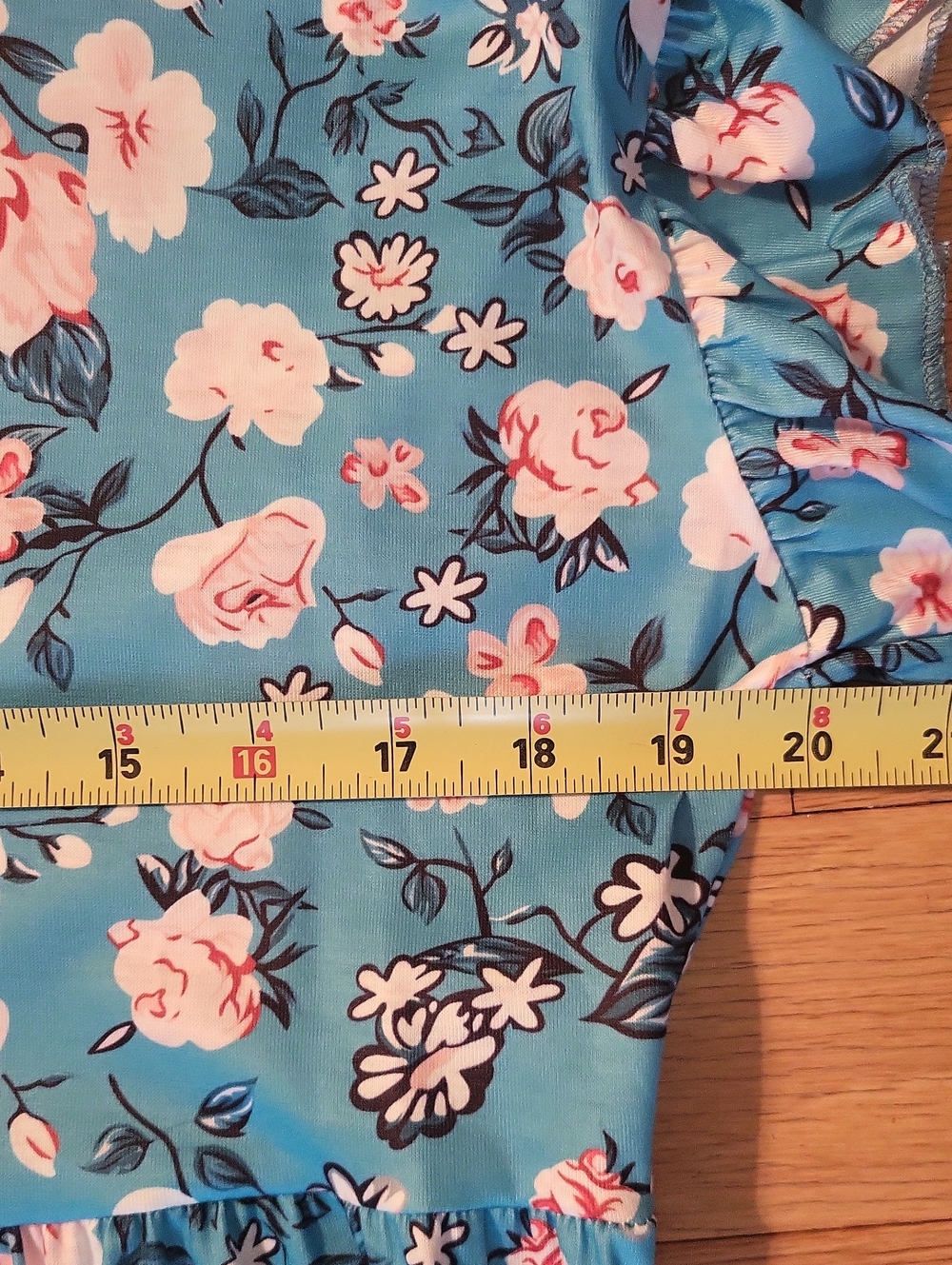 Floral Teal Dress - Picture 7 of 10